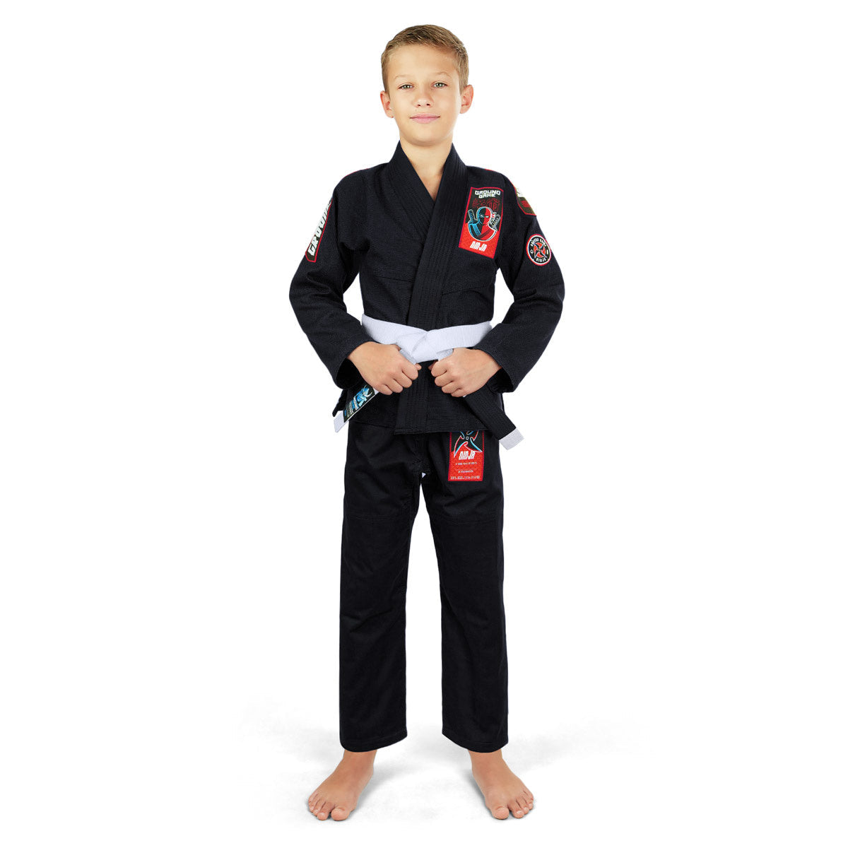 GI BJJ pentru copii Ninja (Negru) + centură CADOU