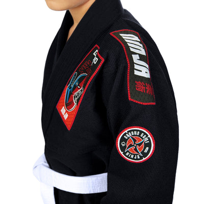 Dětské GI na BJJ Ninja (černé) + pásek ZDARMA