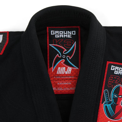 Dětské GI na BJJ Ninja (černé) + pásek ZDARMA