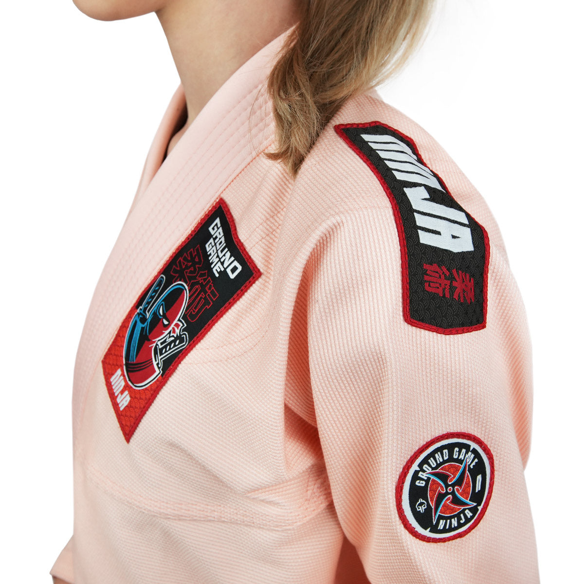 Kinder-BJJ-Kimono/Gi Ninja (Pfirsich) + Gürtel GRATIS