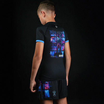 Dětský rashguard Cyber Samurai s krátkým rukávem