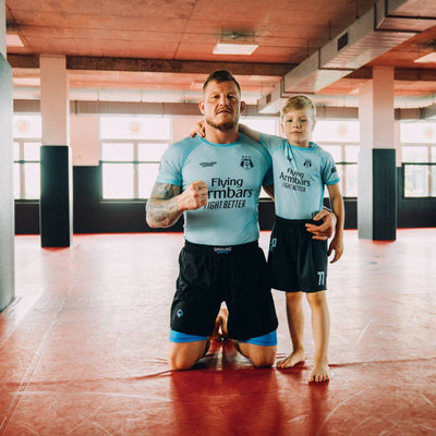 Rashguard pentru copii FC Armbar cu mânecă scurtă (Mentă)