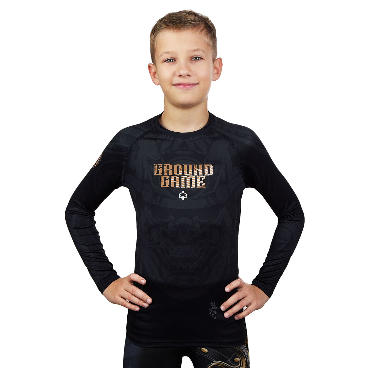 Kinder-Rashguard Oni Samurai langarm